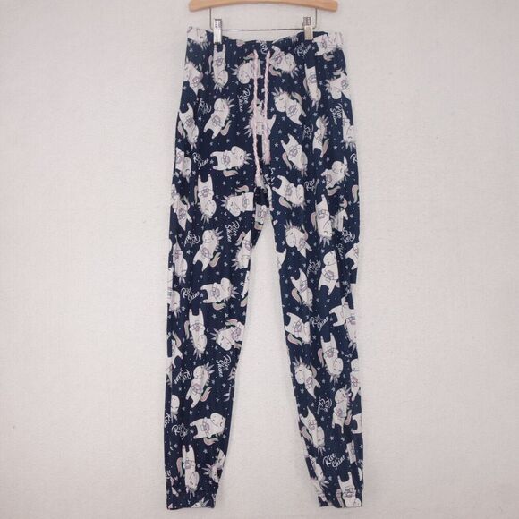Briefly Stated Super Soft Women's Jogger Sleep Pants XS Unicorn Rise & Shine - Picture 1 of 7